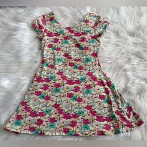 🎄Basic Editions Floral Dress with Pink and Teal Accents
